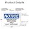 Signmission Dogs At Play Employees Only Past This Point OSHA Notice Sign, Aluminum, 24in W x 18in L, 2PK OS-2PACK-NS-A-1824-L-11437 - alternate 3